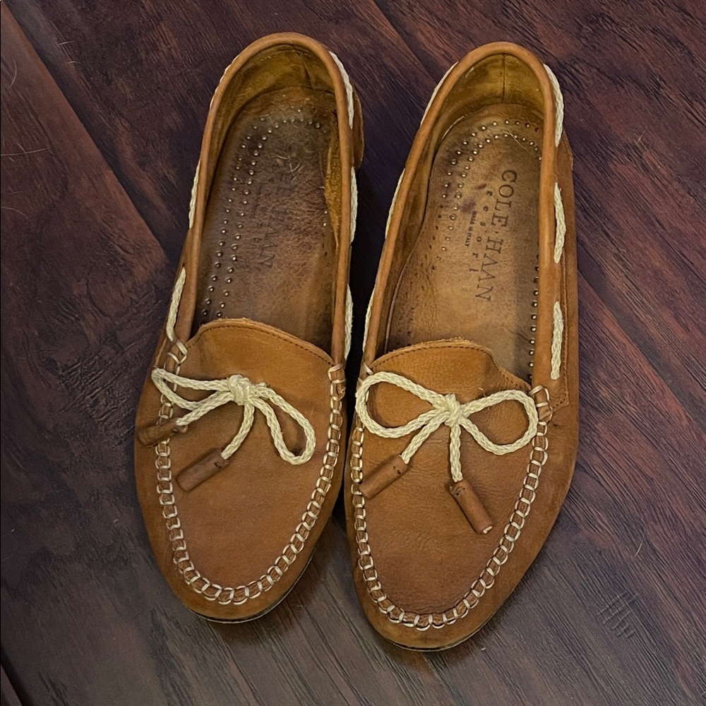 Cole Haan Tan Leather Moccasins